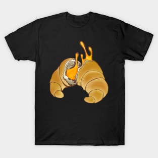 Creamy Croissant - Beautiful French Pastry Breakfast - Black T-Shirt